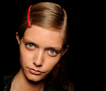 Side Part with a Barrette