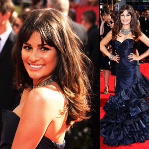 Lea Michele at the 2010 Emmy Awards