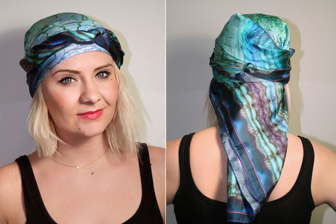 silk beach head scarf